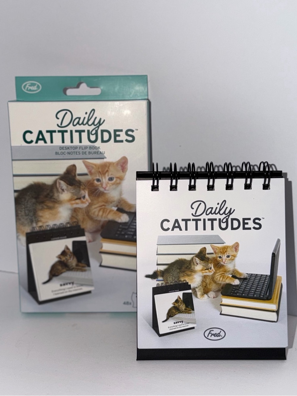 Fred Daily Cattitudes Cat Desktop Flip Book Funny Kitten Desk Calendar